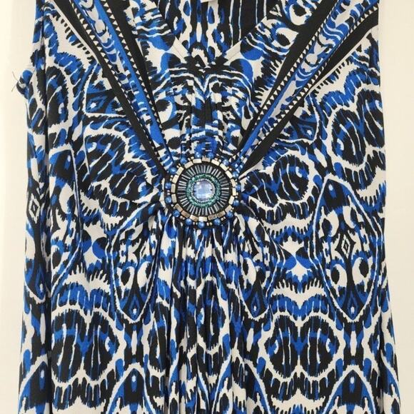 CB ESTABLISHED 1962 Blue Maxi Dress Petite Womens Petite Size 8P Summer Spring - Picture 3 of 4